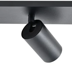 CAN TILT plafondspot, zwart, 48 x 9 cm, 3-lamps, metaal GU10