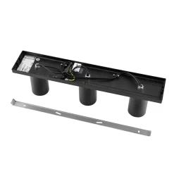 CAN TILT plafondspot, zwart, 48 x 9 cm, 3-lamps, metaal GU10