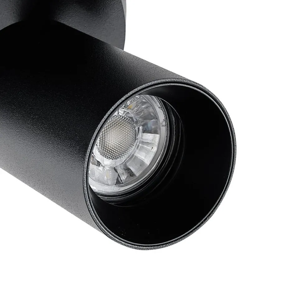 CAN TILT plafondspot, zwart, Ø 20 cm, 2-lamps metaal GU10