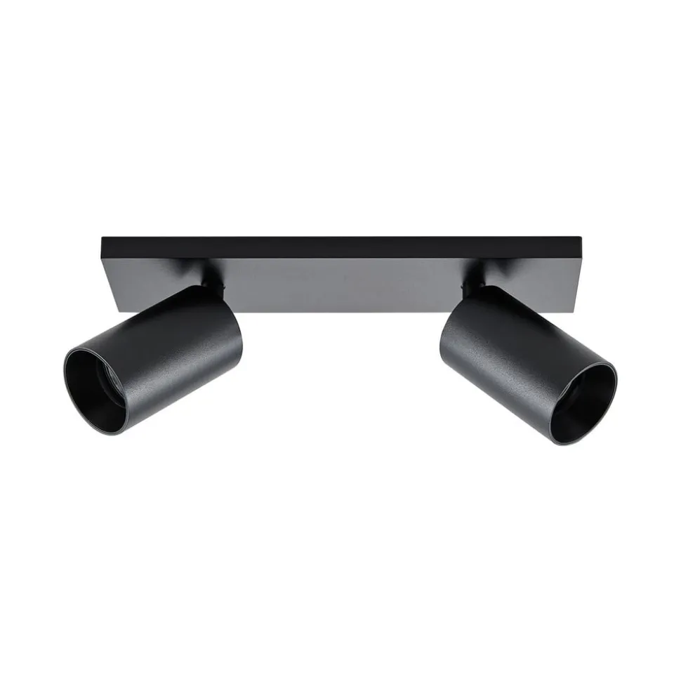 CAN TILT plafondspot, zwart, 31 x 9 cm, 2-lamps, metaal GU10