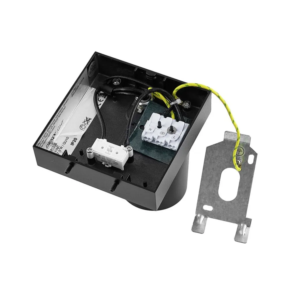 CAN TILT wandspot, zwart, 10 x 10 cm, metalen GU10 schakelaar