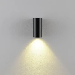 CAN wandlamp, zwart, 1-lamp, hoogte 13 cm, metaal, GU10