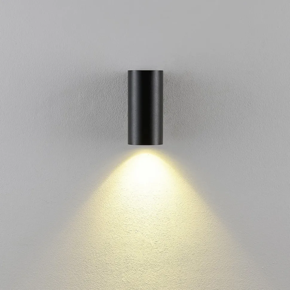 CAN wandlamp, zwart, 1-lamp, hoogte 13 cm, metaal, GU10