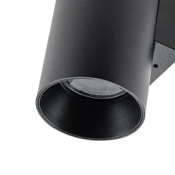 CAN wandlamp, zwart, 1-lamp, hoogte 13 cm, metaal, GU10