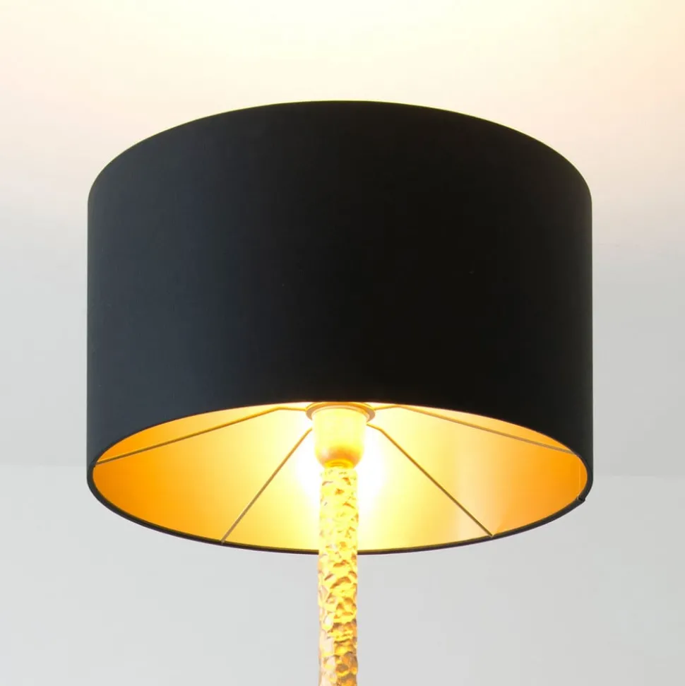 Cancelliere Rotonda chintz vloerlamp zwart/goud