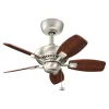 Canfield 30 plafondventilator, geborsteld nikkel
