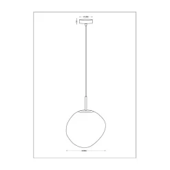 Canopus hanglamp, goudkleurig, Ø 28 cm, glas, E27