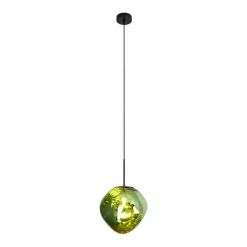 Canopus hanglamp, groen, Ø 28 cm, glas, E27