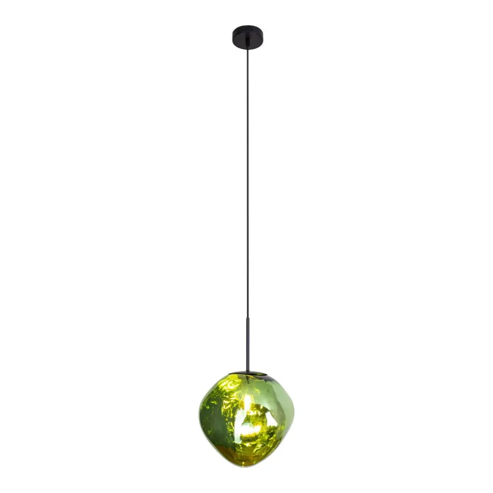 Canopus hanglamp, groen, Ø 28 cm, glas, E27