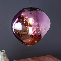 Canopus hanglamp, paars, Ø 28 cm, glas, E27