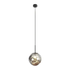 Canopus hanglamp, zilverkleurig, Ø 28 cm, glas, E27