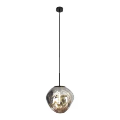 Canopus hanglamp, zilverkleurig, Ø 36 cm, glas, E27