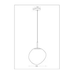 Canopus hanglamp, zilverkleurig, Ø 36 cm, glas, E27