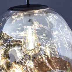 Canopus hanglamp, zilverkleurig, Ø 36 cm, glas, E27