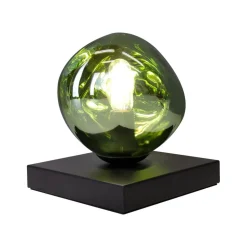 Canopus tafellamp, groen, Ø 15 cm, glas, 1 x E14