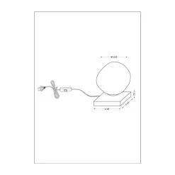 Canopus tafellamp, paars, Ø 15 cm, glas, 1 x E14