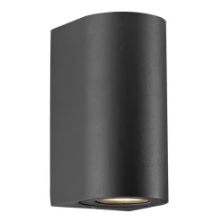 Canto Maxi 2 Seaside buitenwandlamp, zwart, GU10, 17 cm