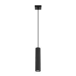 Carbon hanglamp, zwart, Ø 6 cm, aluminium