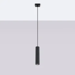 Carbon hanglamp, zwart, Ø 6 cm, aluminium