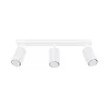 Carbon plafondspot, wit, lengte 45 cm, aluminium, 3-lamps.
