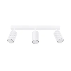 Carbon plafondspot, wit, lengte 45 cm, aluminium, 3-lamps.