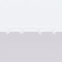 Carbon plafondspot, wit, lengte 81 cm, aluminium, 4-lamps.