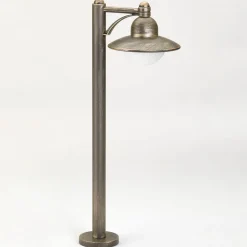 Carla tuinpadverlichting met beugel, bruin/messing