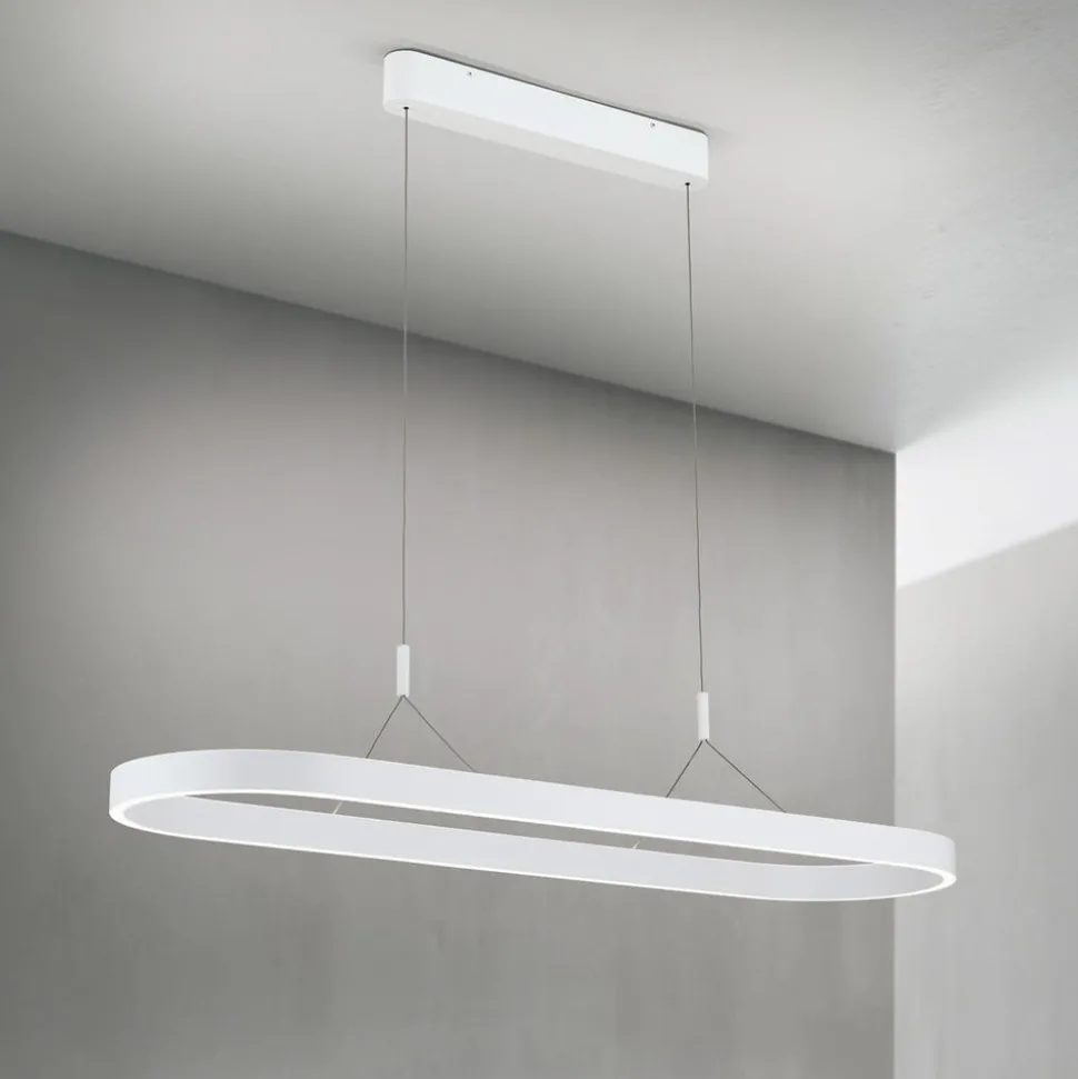 Carrara LED hanglamp, wit, in hoogte verstelbaar, CCT