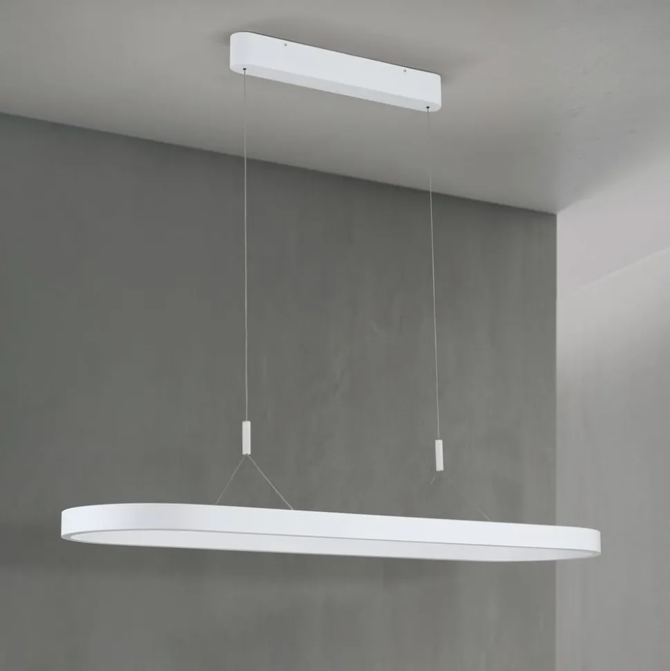 Carrara LED hanglamp, wit, in hoogte verstelbaar, CCT
