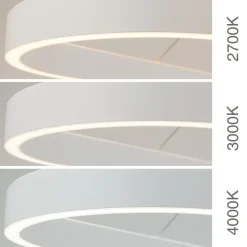 Carrara LED hanglamp, wit, in hoogte verstelbaar, CCT