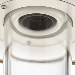 Casale buitenwandlamp, antiek koper helder glas