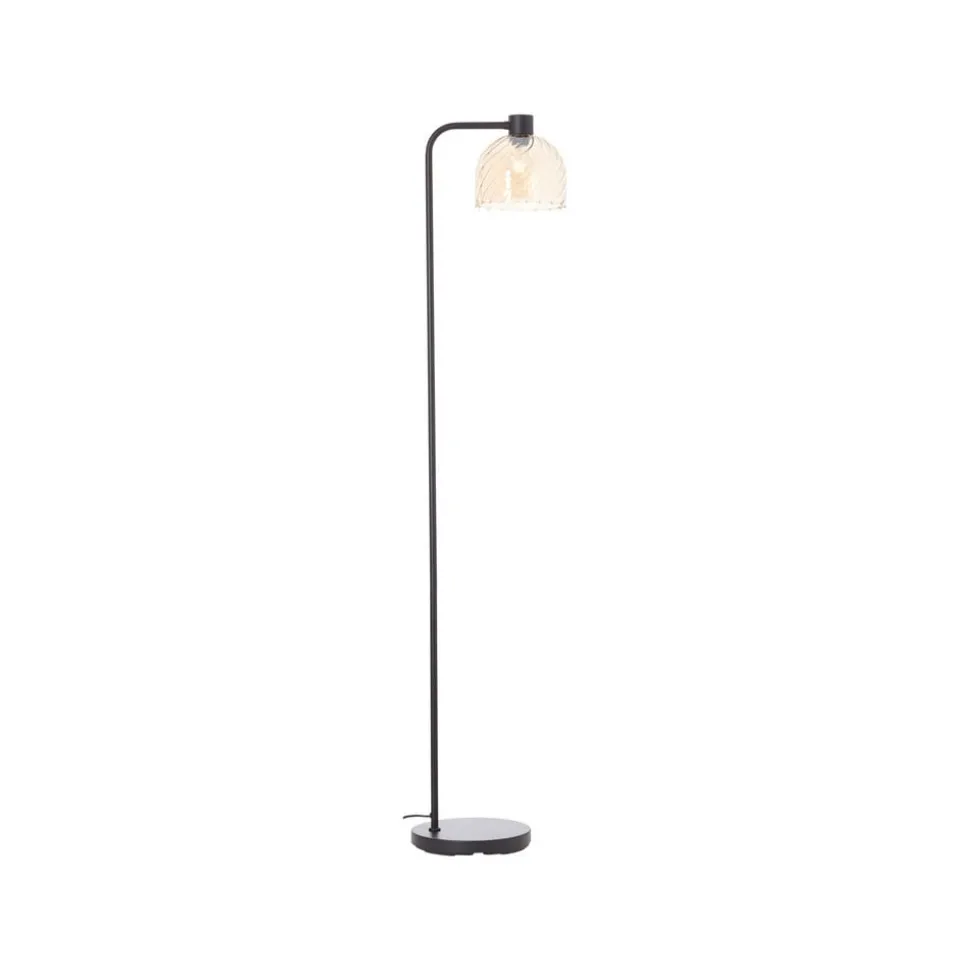 Casto vloerlamp, hoogte 150 cm, amber, glas/metaal