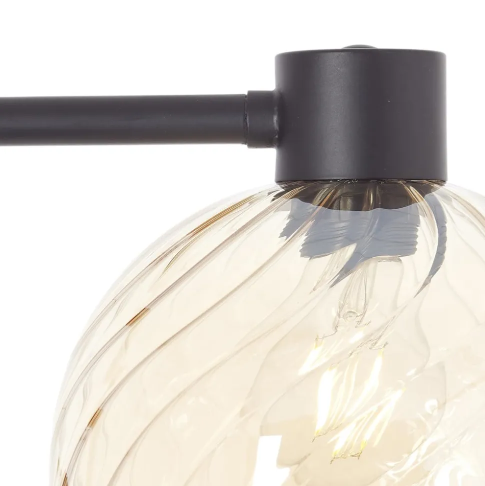 Casto vloerlamp, hoogte 150 cm, amber, glas/metaal