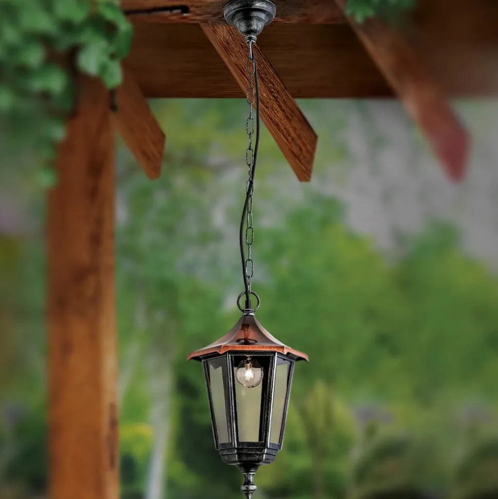 Charmante hanglamp ANTOINE met koperdak