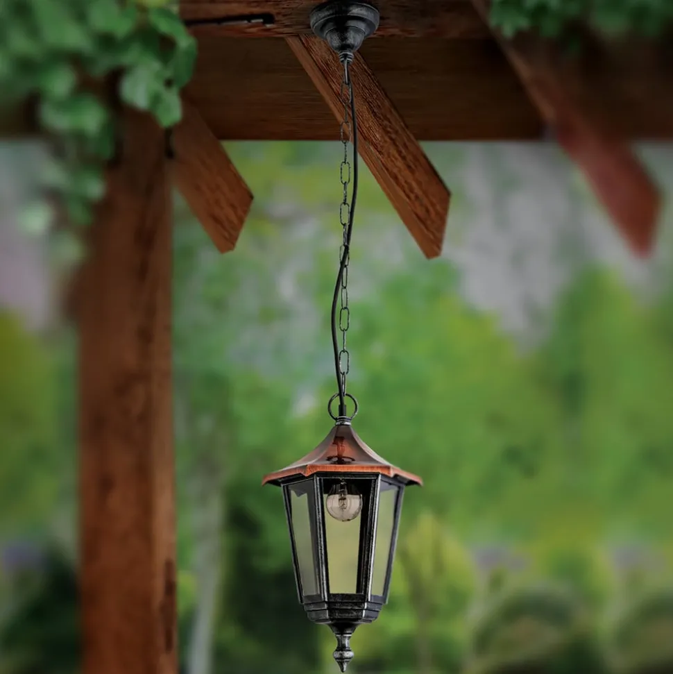 Charmante hanglamp ANTOINE met koperdak