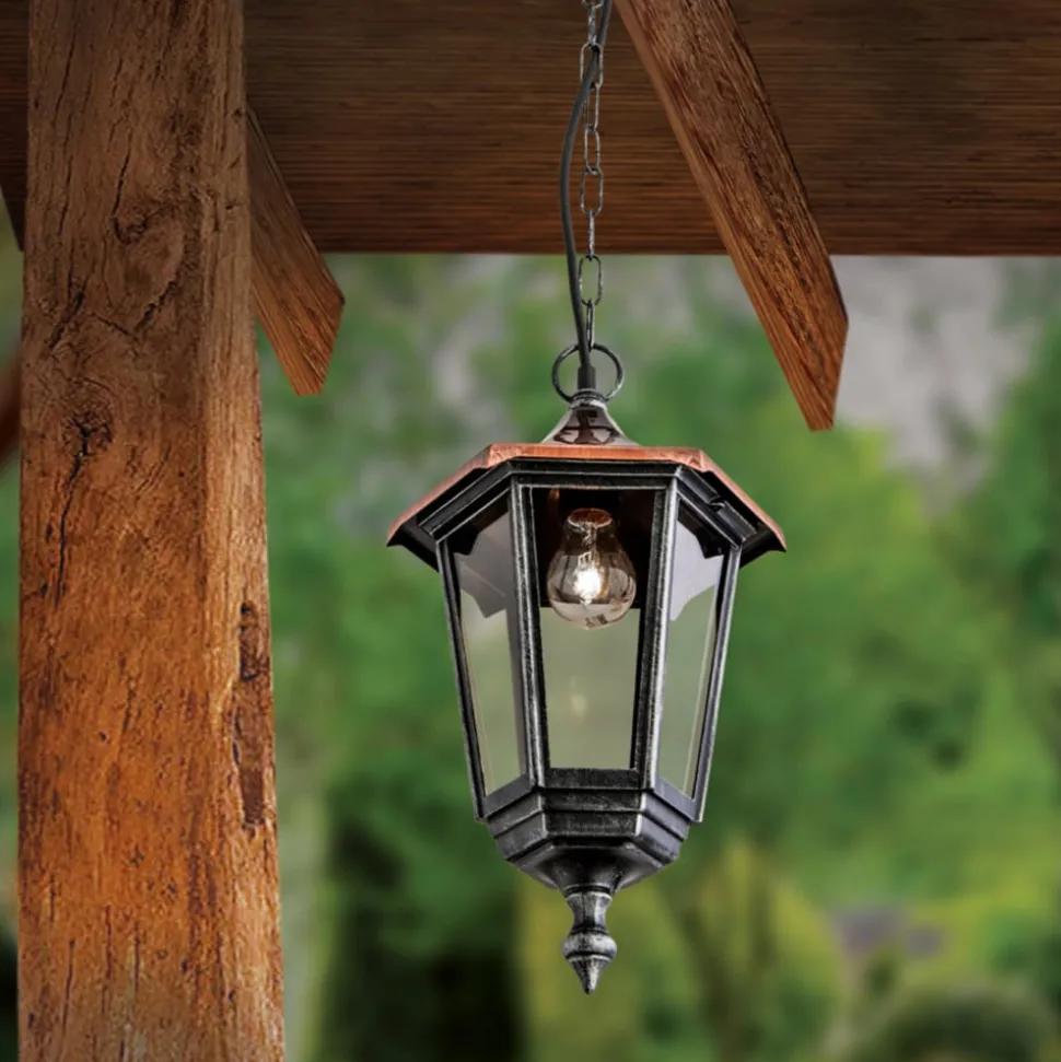 Charmante hanglamp ANTOINE met koperdak