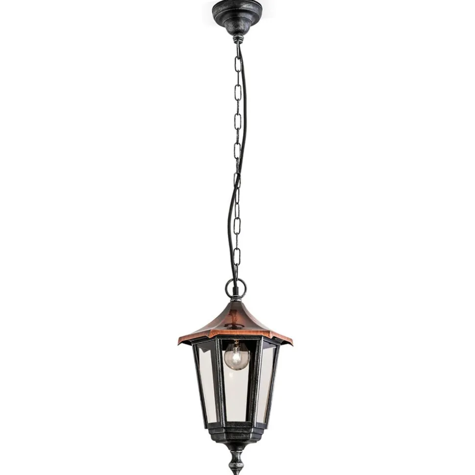 Charmante hanglamp ANTOINE met koperdak