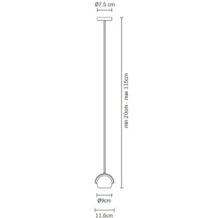 Chique design hanglamp BELUGA COLOUR koper