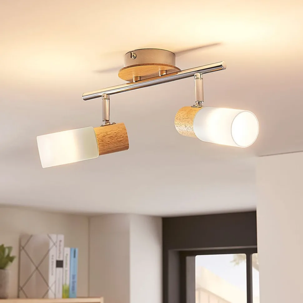 Christoph houten spot, 2-lamps