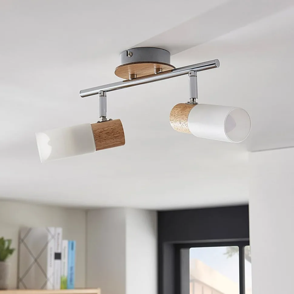 Christoph houten spot, 2-lamps