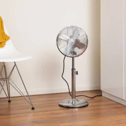 Chromen staande ventilator VE5952 - verstelbaar