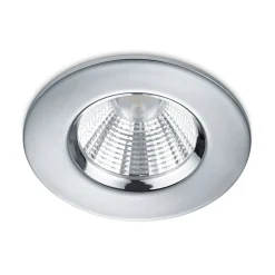 Chroomkleurige LED inbouwspot Zagros, IP65
