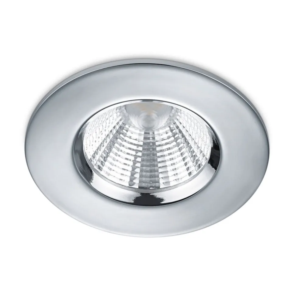 Chroomkleurige LED inbouwspot Zagros, IP65