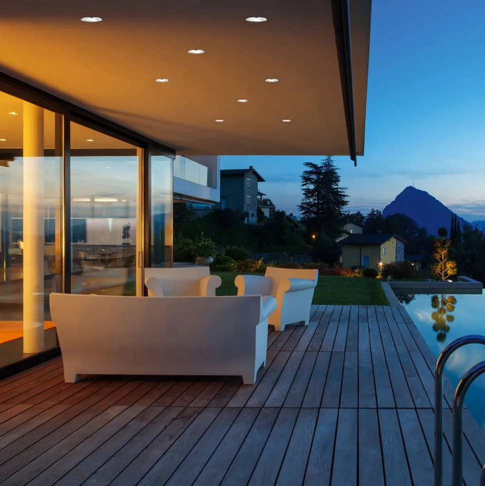 Chroomkleurige LED inbouwspot Zagros, IP65