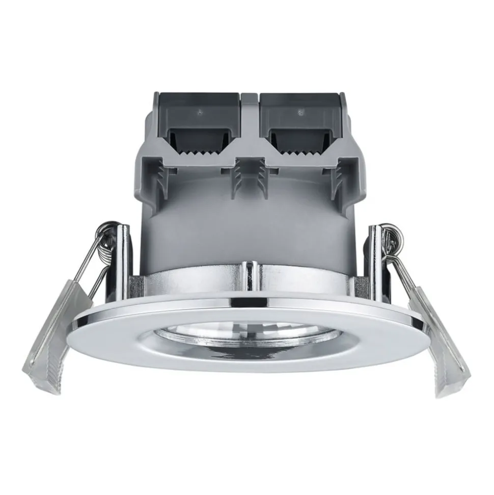 Chroomkleurige LED inbouwspot Zagros, IP65