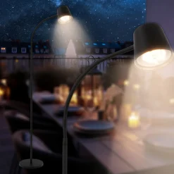 Cielo LED vloerlamp, zwart, touchdimmer, USB-kabel