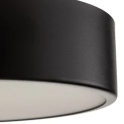 Cleo 300 plafondlamp, zwart, sensor, IP20, Ø 30 cm, metaal