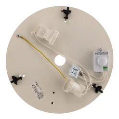 Cleo 300 plafondlamp, zwart, sensor, IP20, Ø 30 cm, metaal