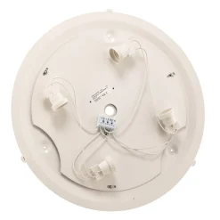 Cleo DR475 plafondlamp, IP54, Ø 47,5 cm, eikenhout, E27