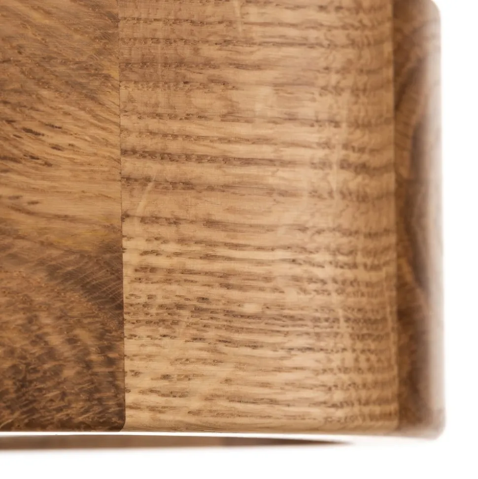 Cleo DR275 plafondlamp, IP54, Ø 27,5 cm, eikenhout, E27